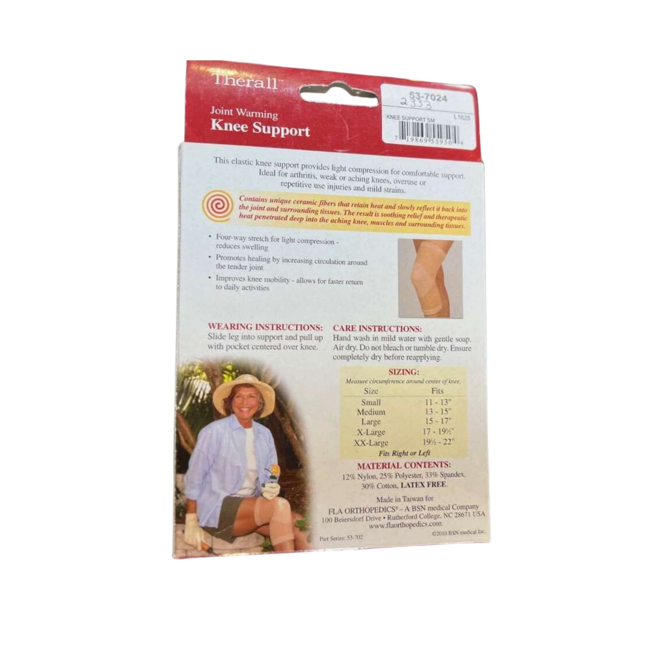 Therall 53-7025 Joint Warming Knee Support Beige, Medium
