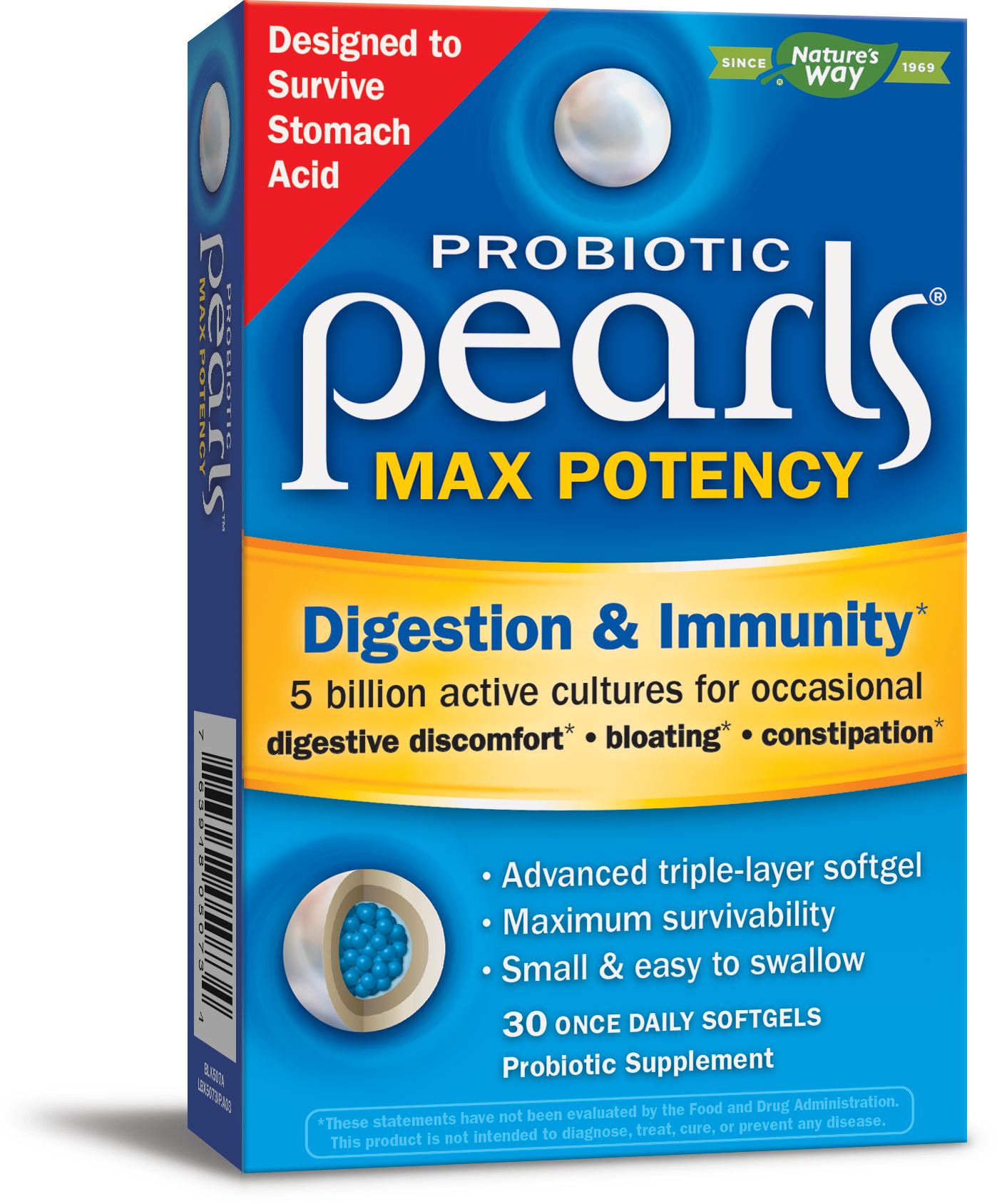 Nature's Way Probiotic Pearls Max Potency Softgels - 30ct