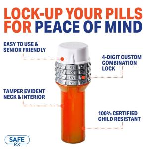 Safe Rx Locking Pill Bottle (Large)
