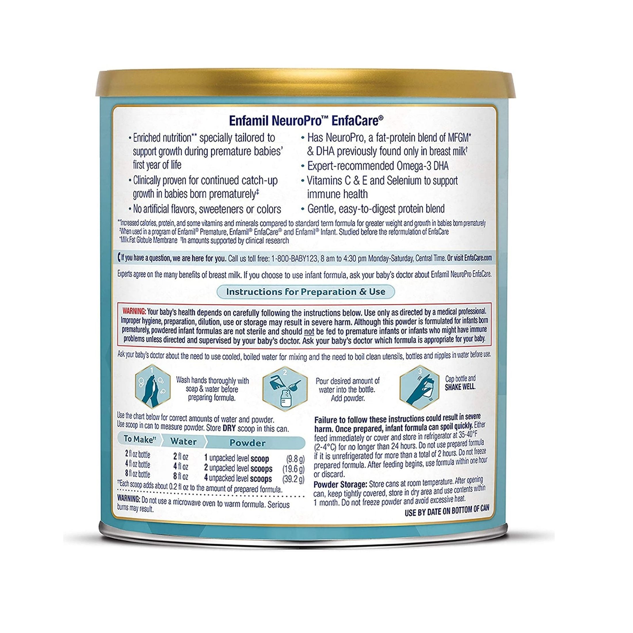 Enfamil Infant Formula, Milk Based Powder With Iron 13.6 Oz