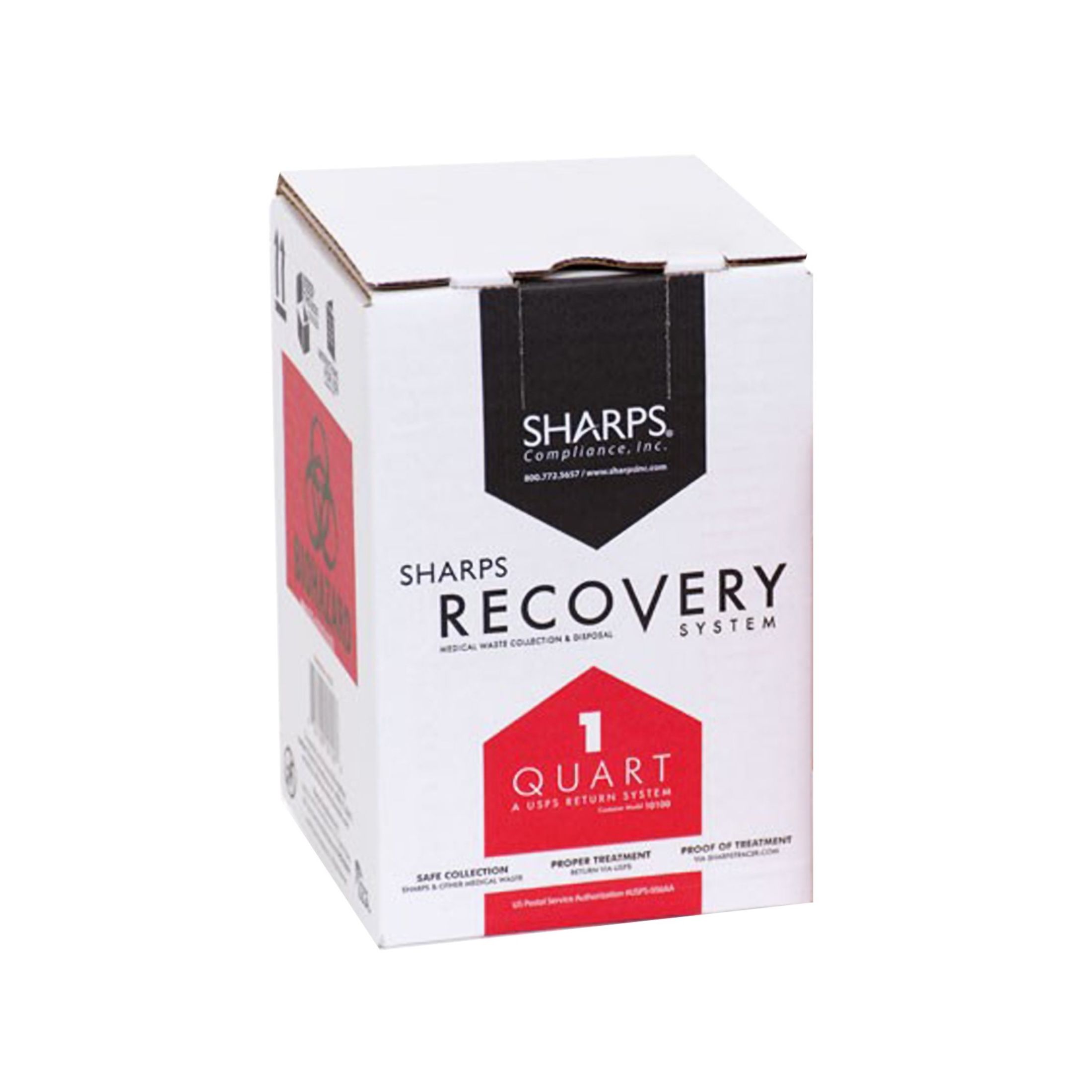 Sharps Mailback Collector Mail System 1 Quart Red Base