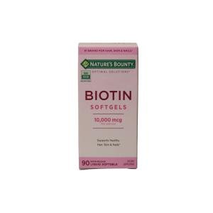 Nature's Bounty Biotin 10000 Mcg, Hair Skin And Nails – 90 Softgels