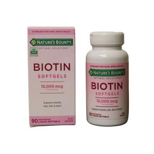 Nature's Bounty Biotin 10000 Mcg, Hair Skin And Nails – 90 Softgels