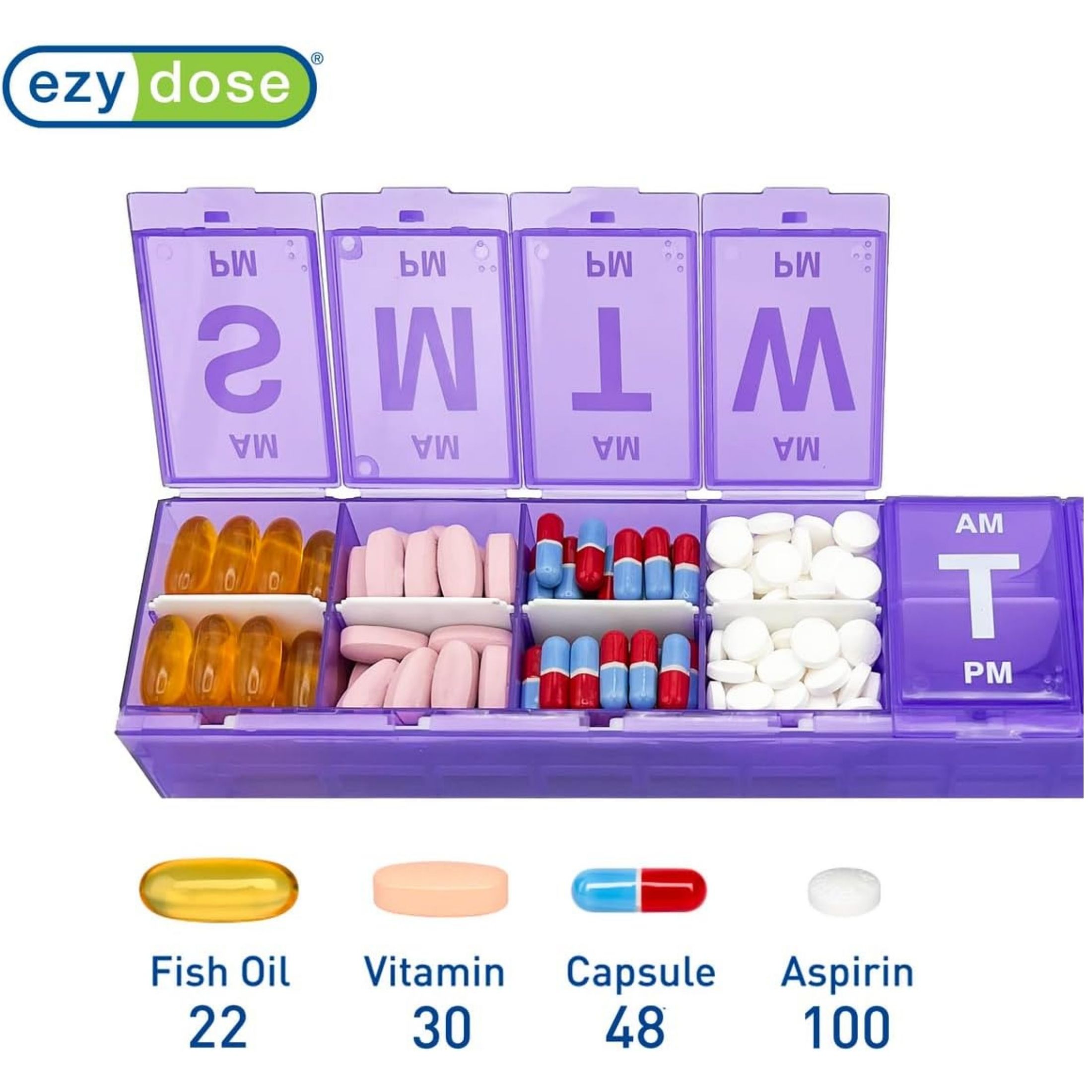 Ezy Dose 7-Day AM/PM Locking Pill Reminder - 1 Case #67376