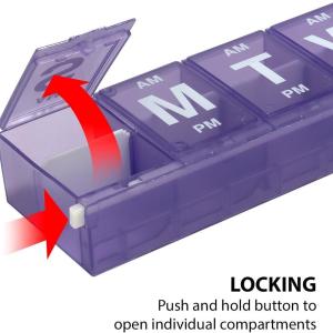 Ezy Dose 7-Day AM/PM Locking Pill Reminder - 1 Case #67376