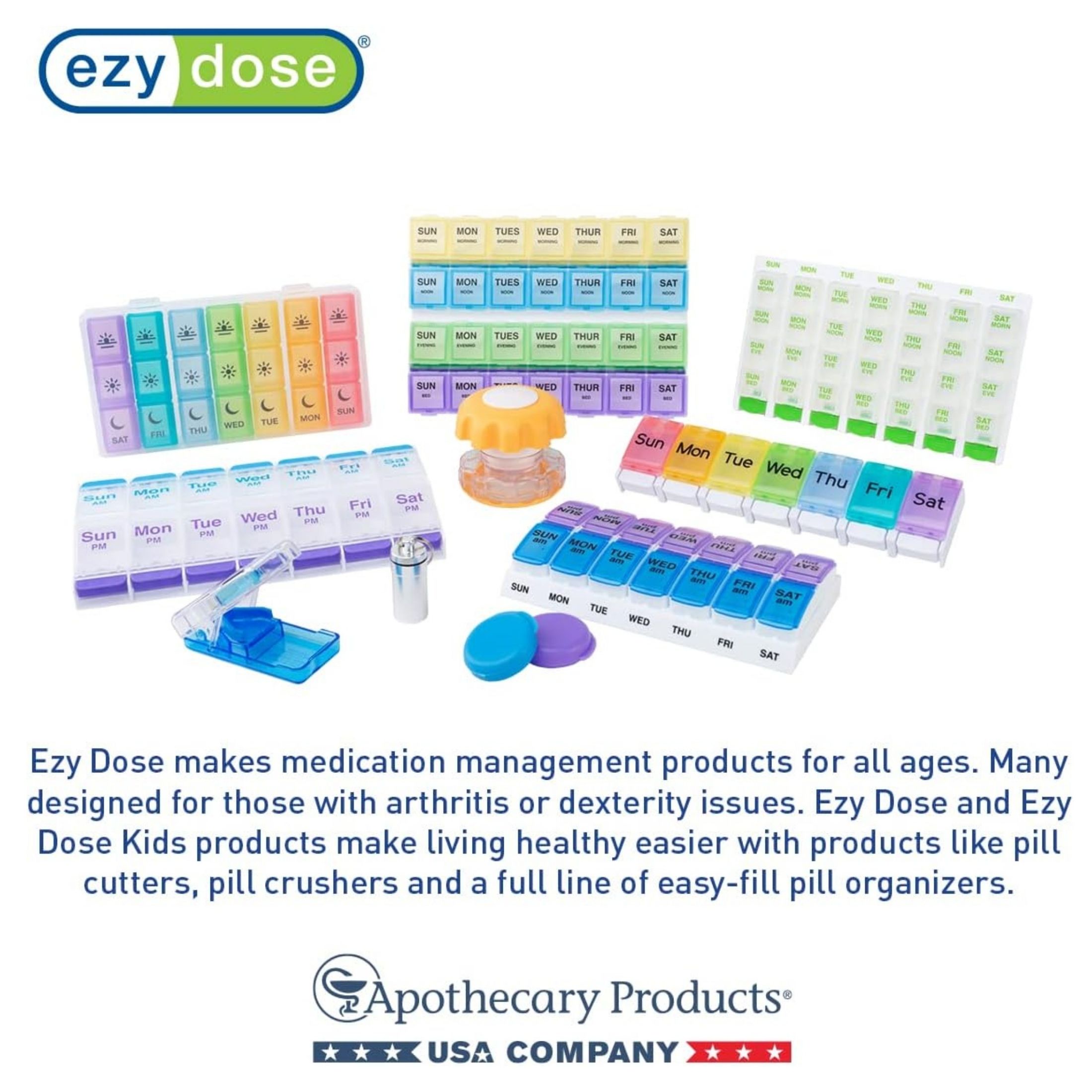 Ezy Dose 7-Day AM/PM Locking Pill Reminder - 1 Case #67376