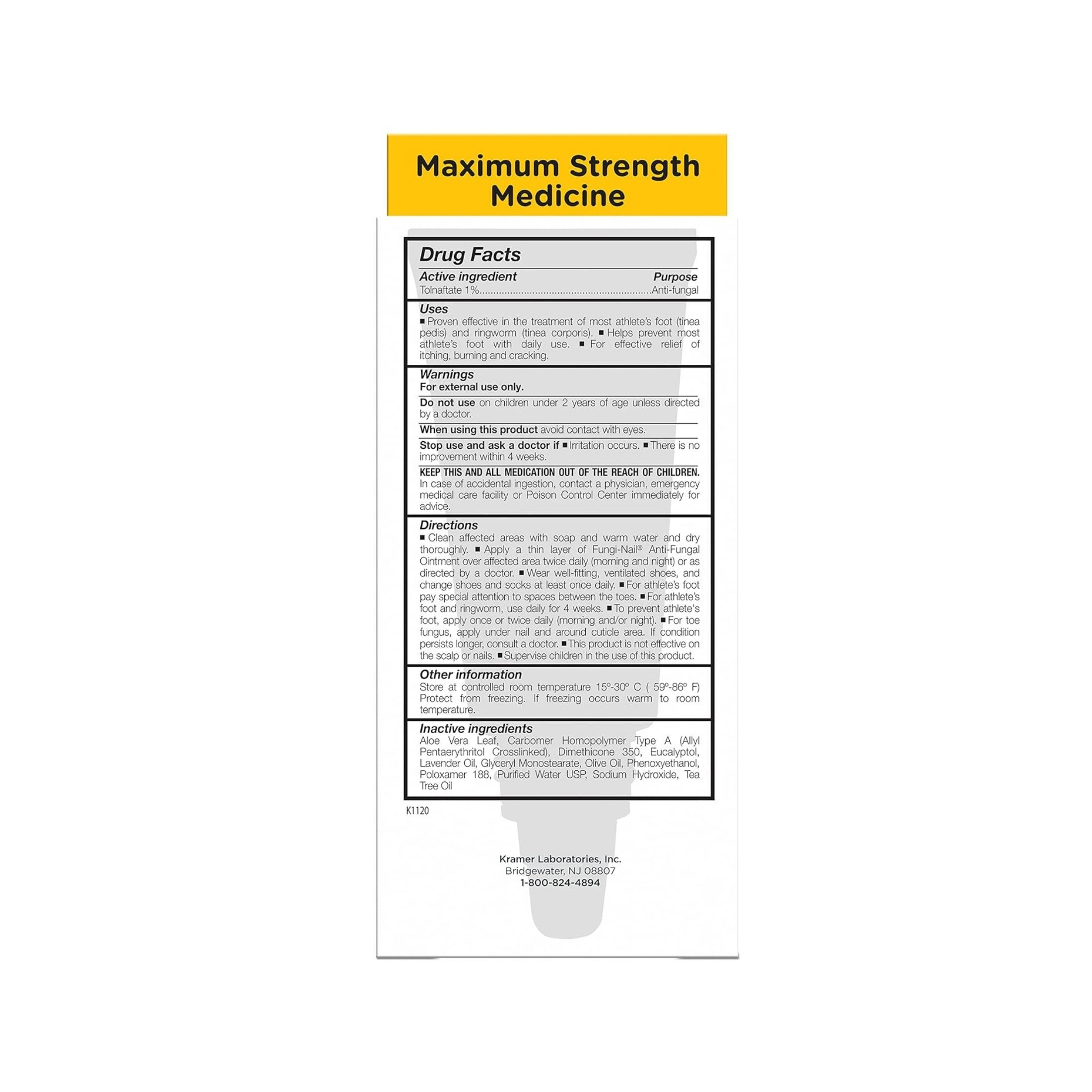 Fungi Nail Anti-Fungal Ointment, Maximum Strength, 0.7 Fl Oz