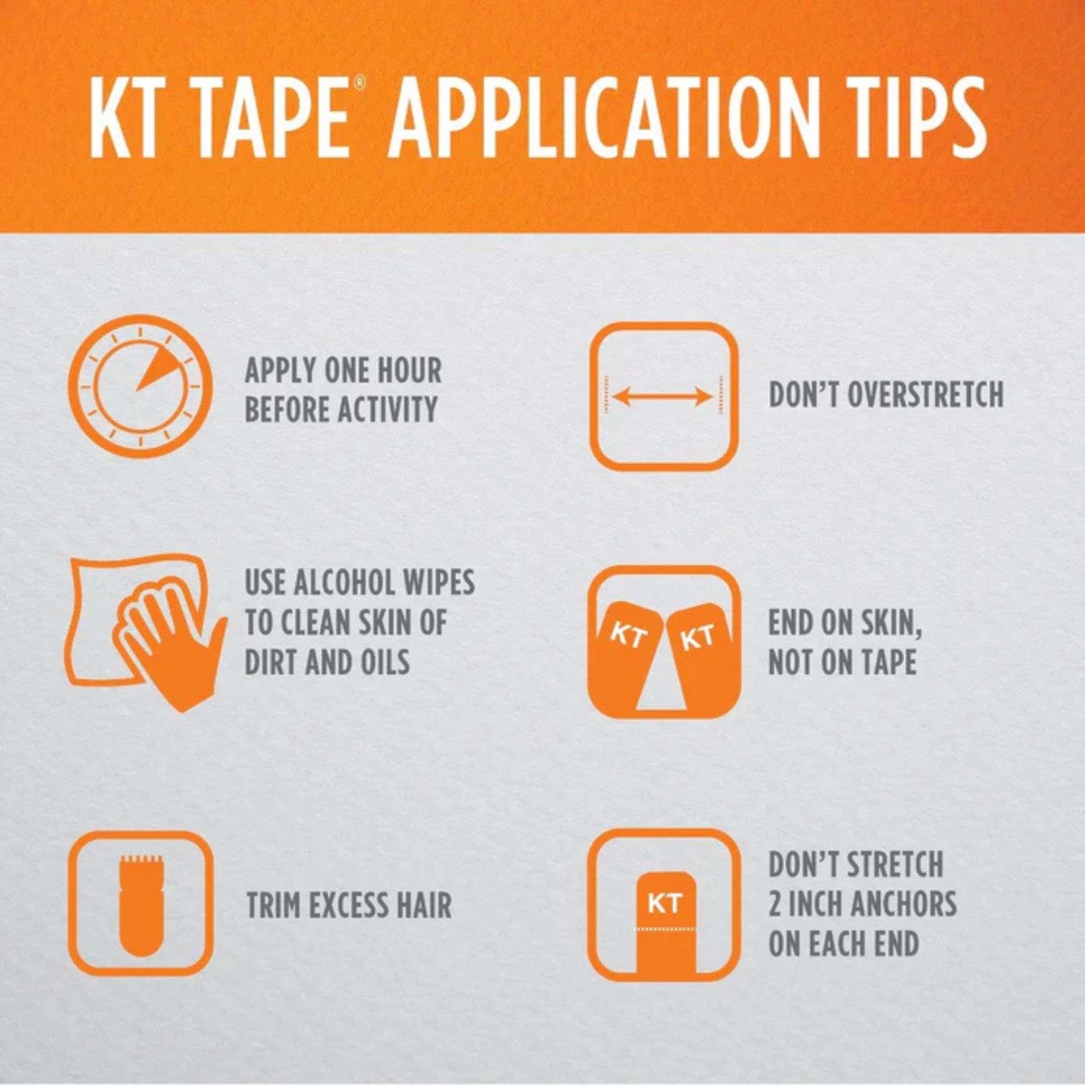 KT Tape Kinesiology Therapeutic Body Roll Of 20 Strips