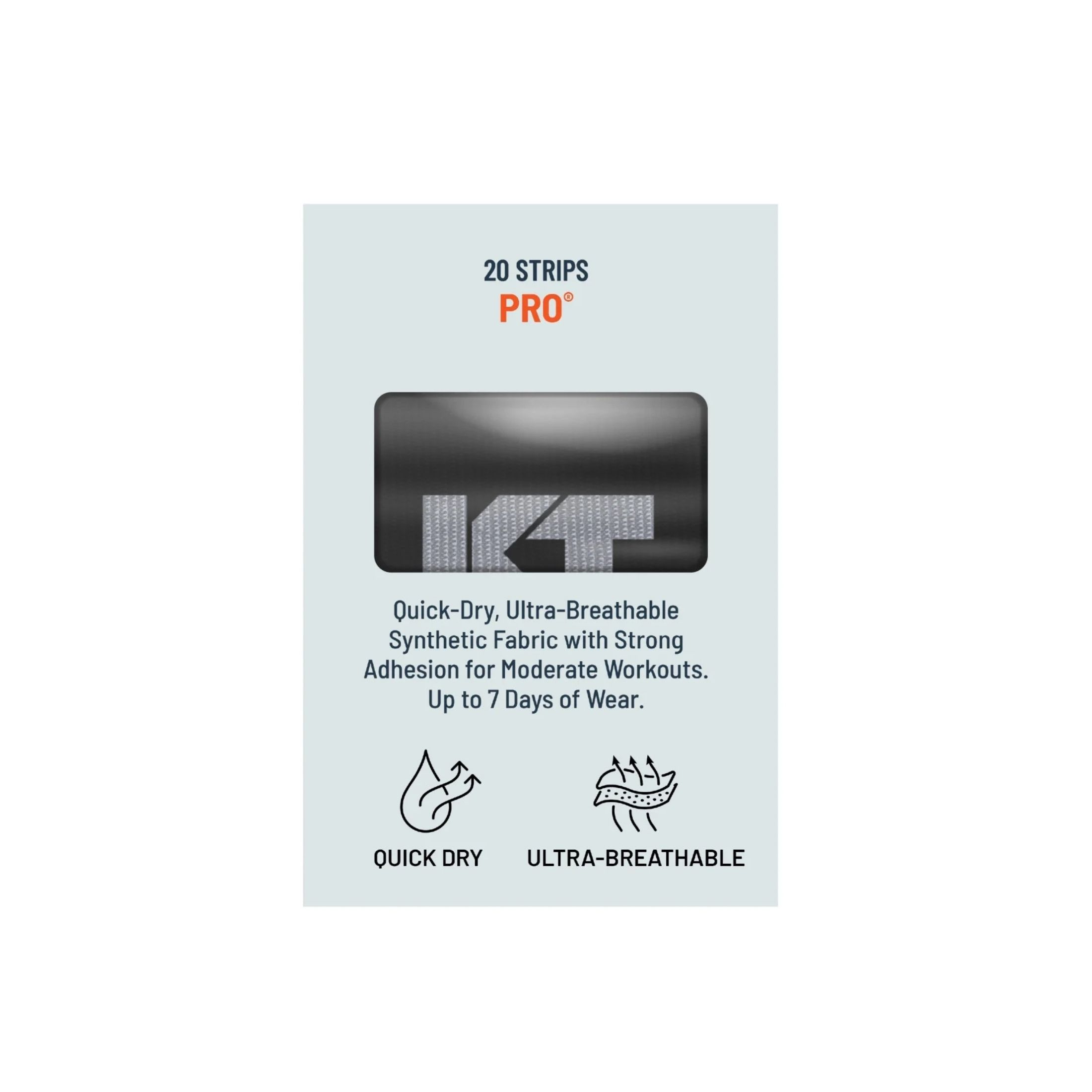 KT Tape Pro Synthetic Kinesiology Therapeutic Sports 20 Precut, 10 Strips, Jet Black