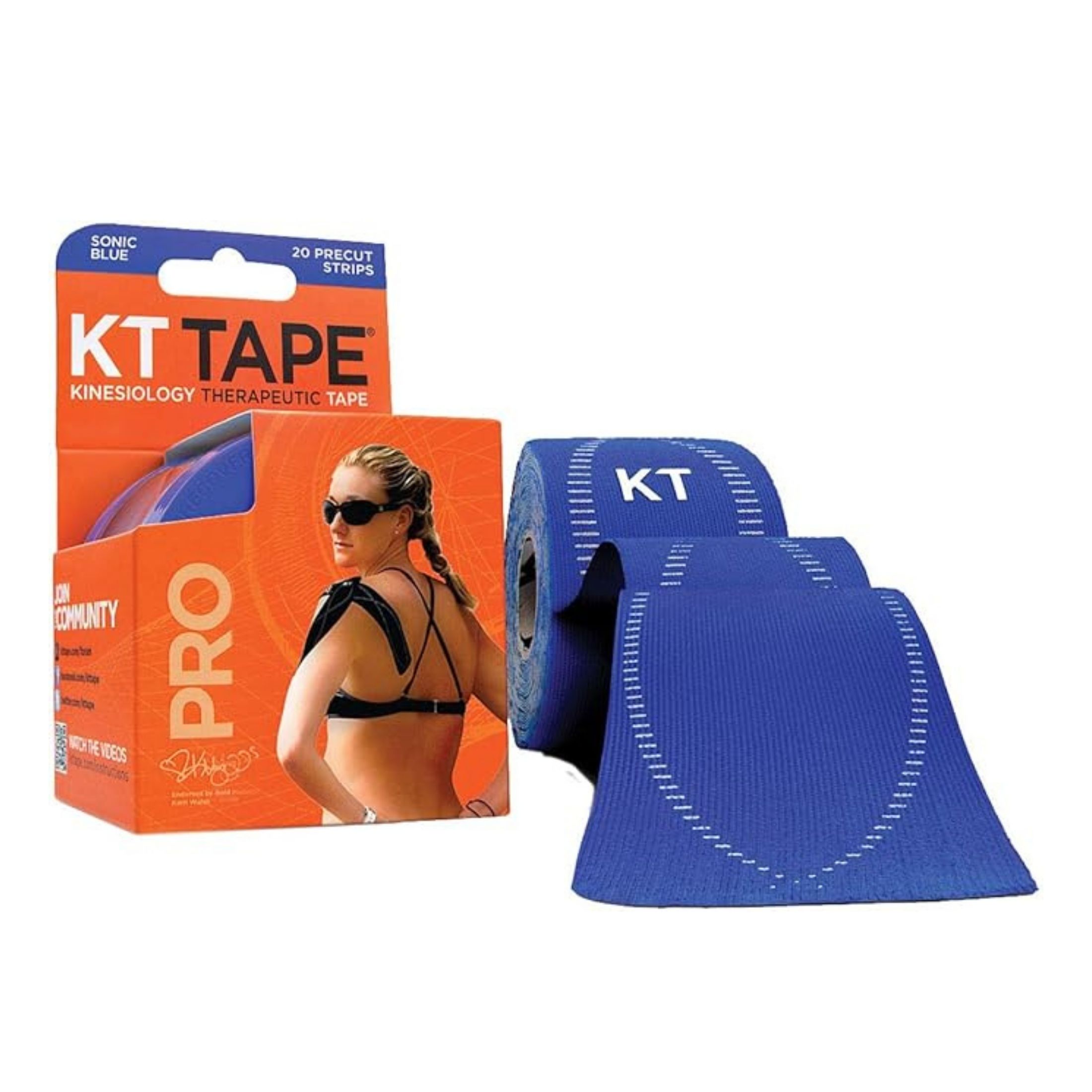 KT Tape Pro Synthetic Sonic Blue Strips 10