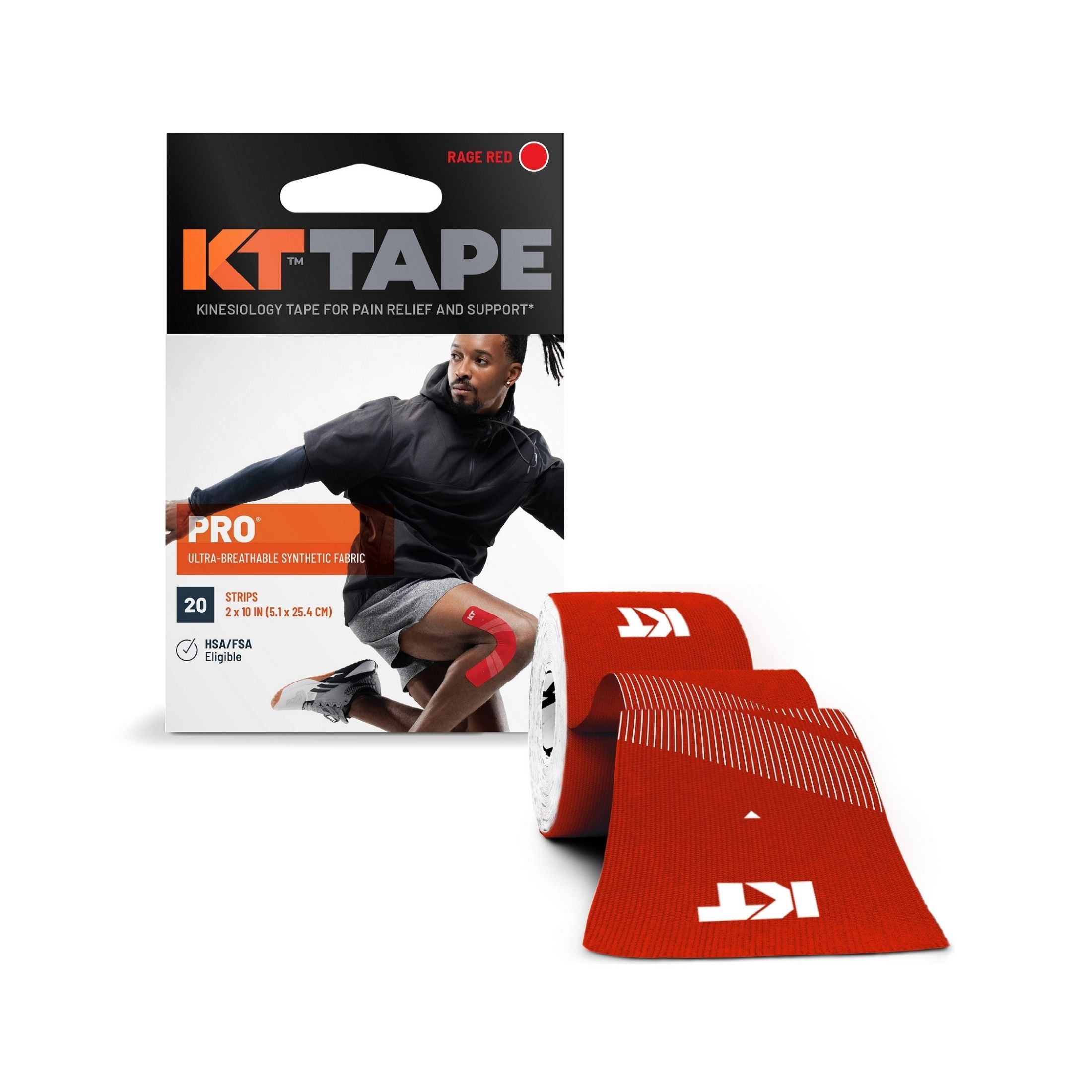 KT Tape Pro Kinesiology Pre-Cut Rage Red