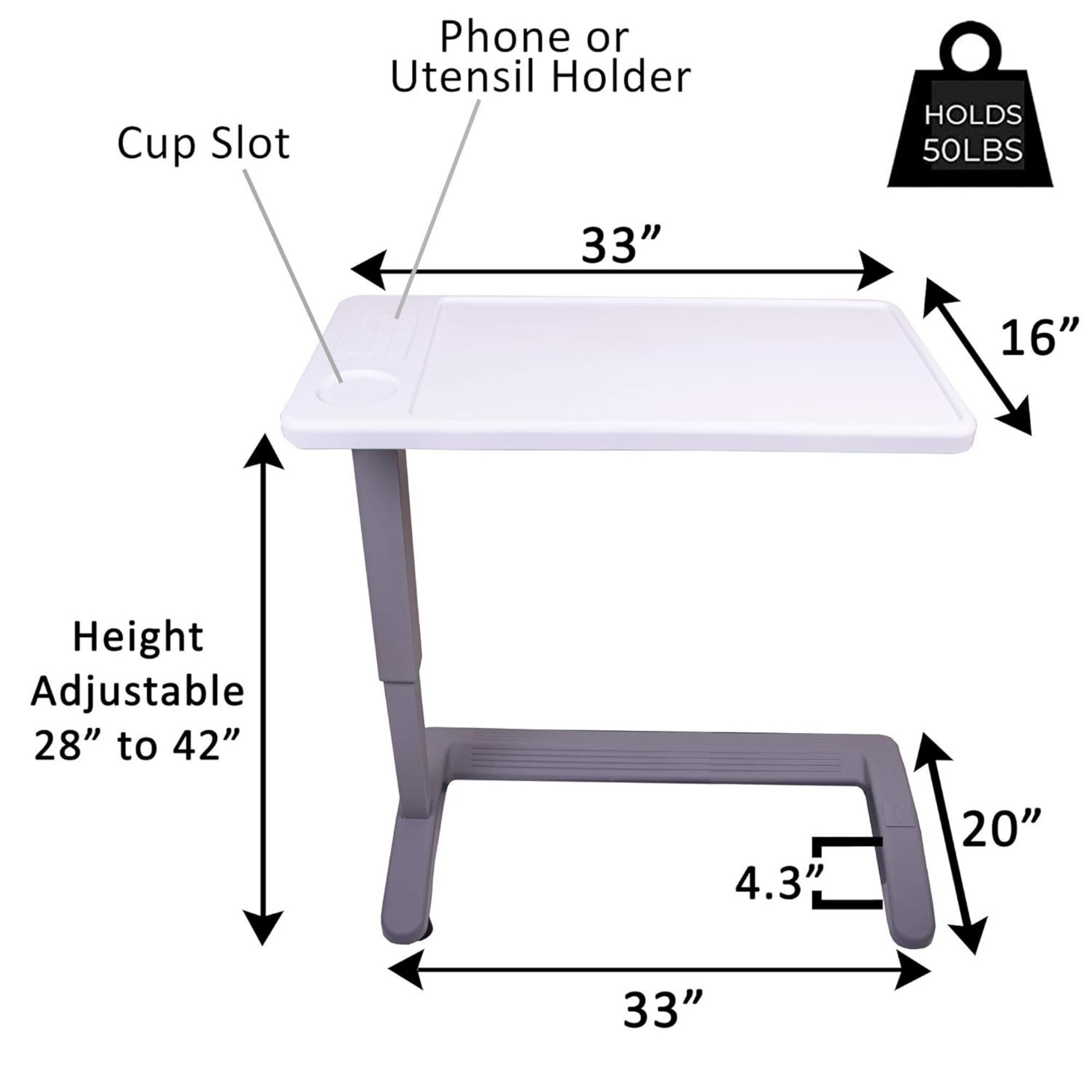 Carex Overbed Table