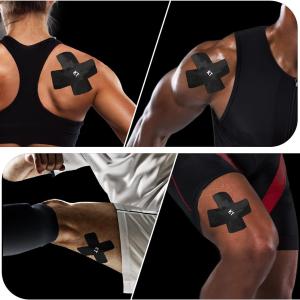 KT Tape ProX Patches For Targeted Pain Relief Jet Black