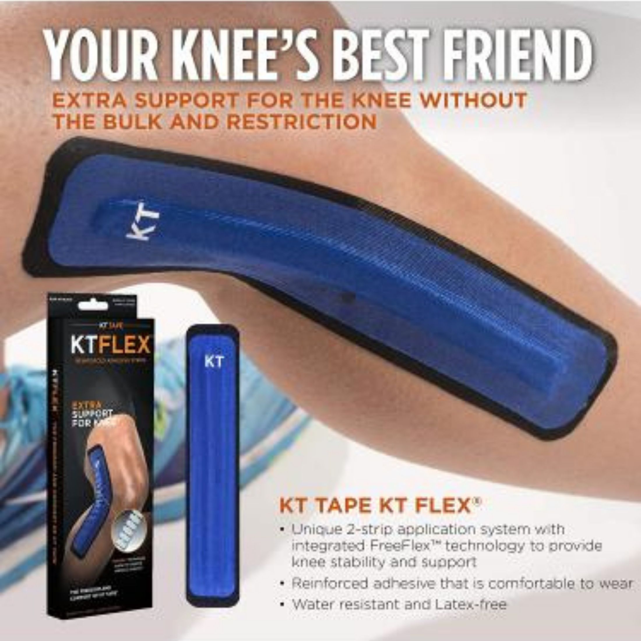 KT Tape KTFlex Precut Kinesiology Therapeutic Elastic Sports Flex 8 Strips