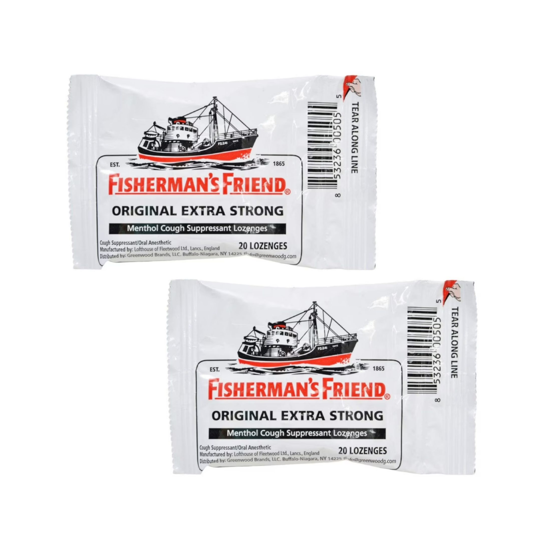 Fisherman's Friend Original Extra Strong Menthol Cough Suppressant Lozenges