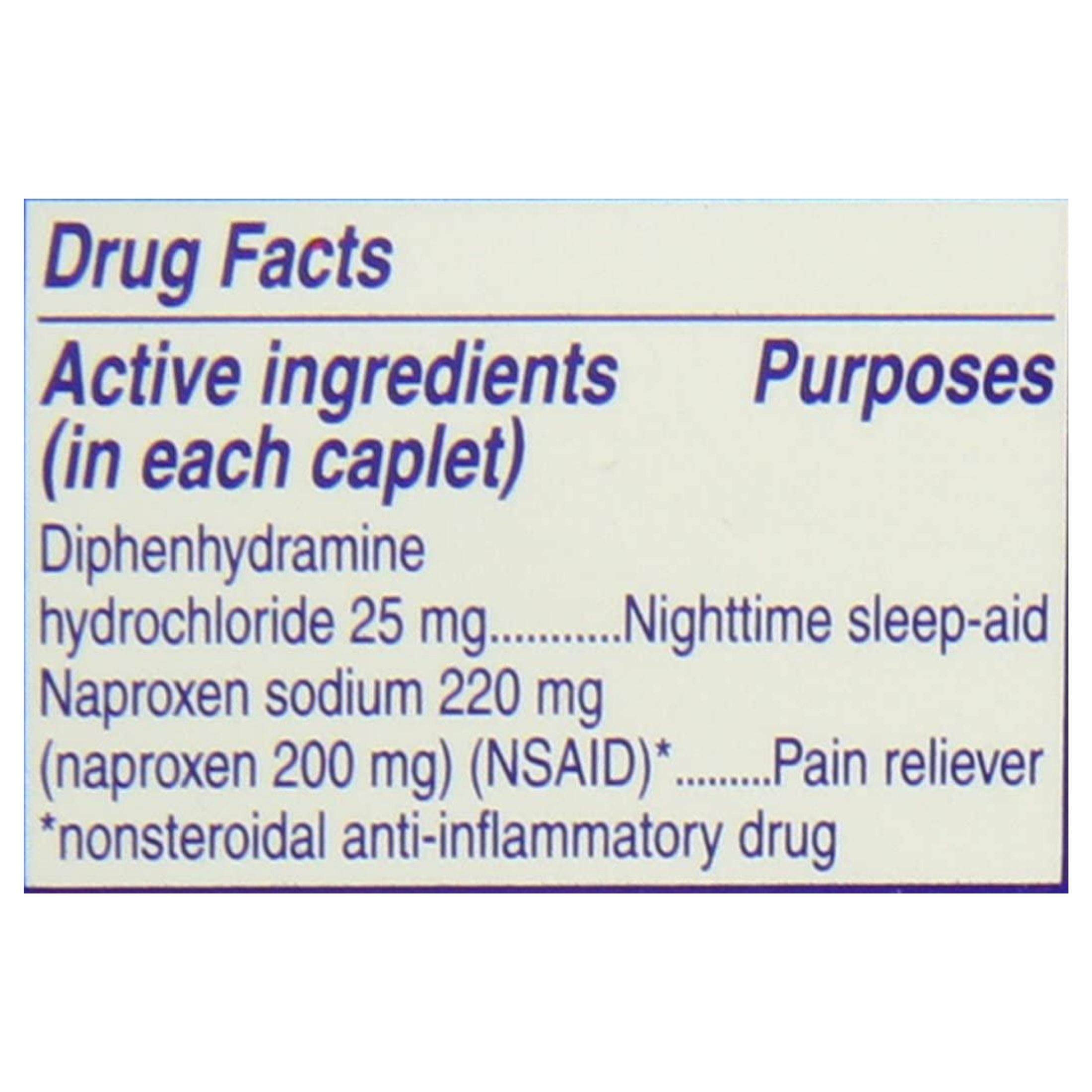 Aleve PM Pain Reliever/Nighttime Sleep Aid, Caplets