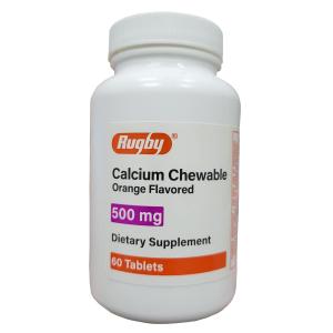 Rugby Calcium Chewable 500 Mg, Orange Flavored 60 Tablets 880681089002VL