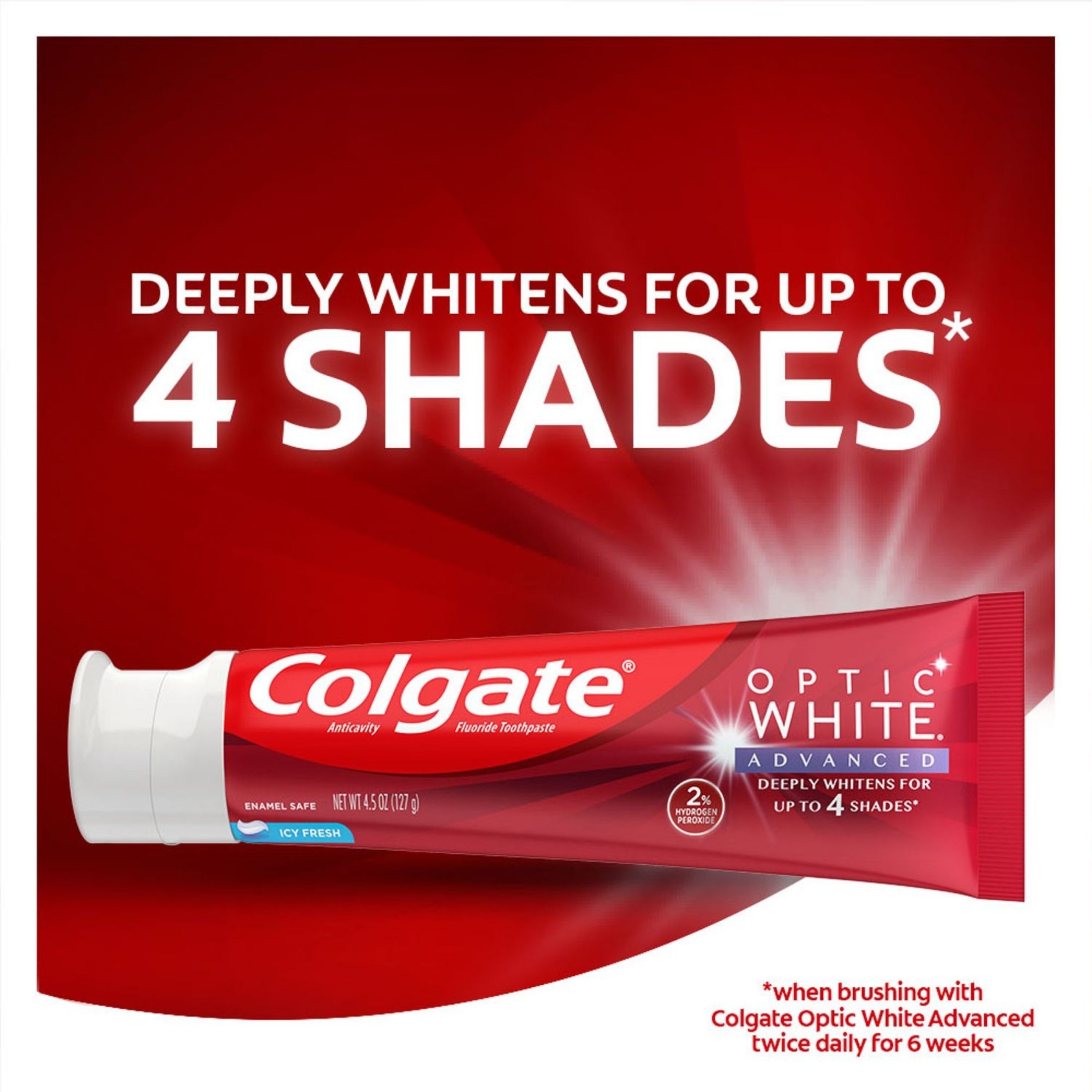 Colgate Optic White Anticavity Fluoride Toothpaste Icy Fresh