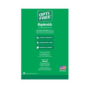 Opti-Free Replenish Multi-Purpose Enhanced Comfort Twin Pack Disinfecting Solution 2 - 10 Fl Oz Bottle