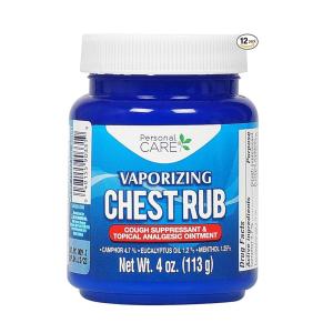 Personal Care Chest Rub, Vaporizing, Cough Suppressant