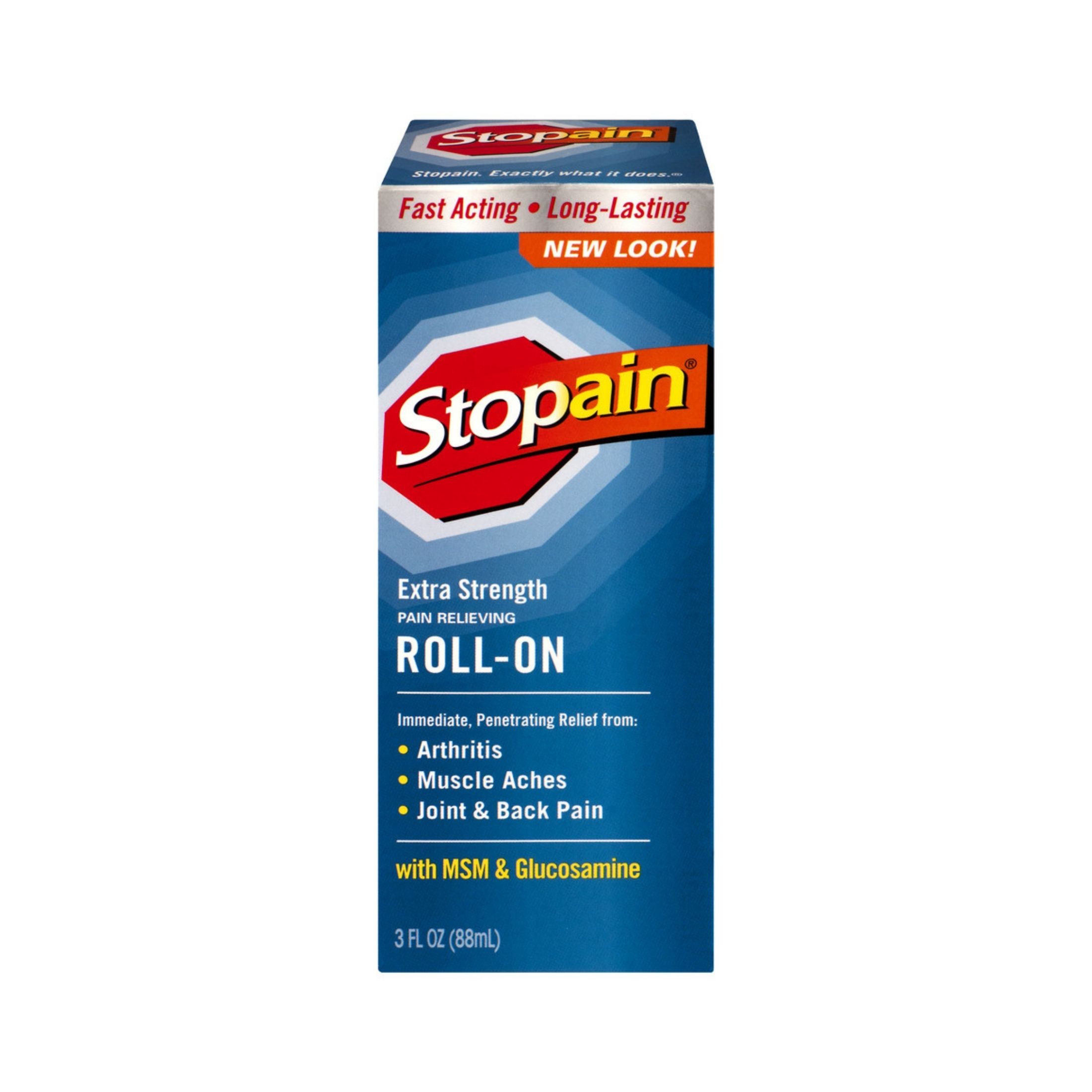 Stopain Extra Strength Pain Relief Roll-On, 3 Ounce