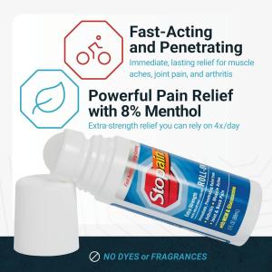 Stopain Extra Strength Pain Relief Roll-On, 3 Ounce
