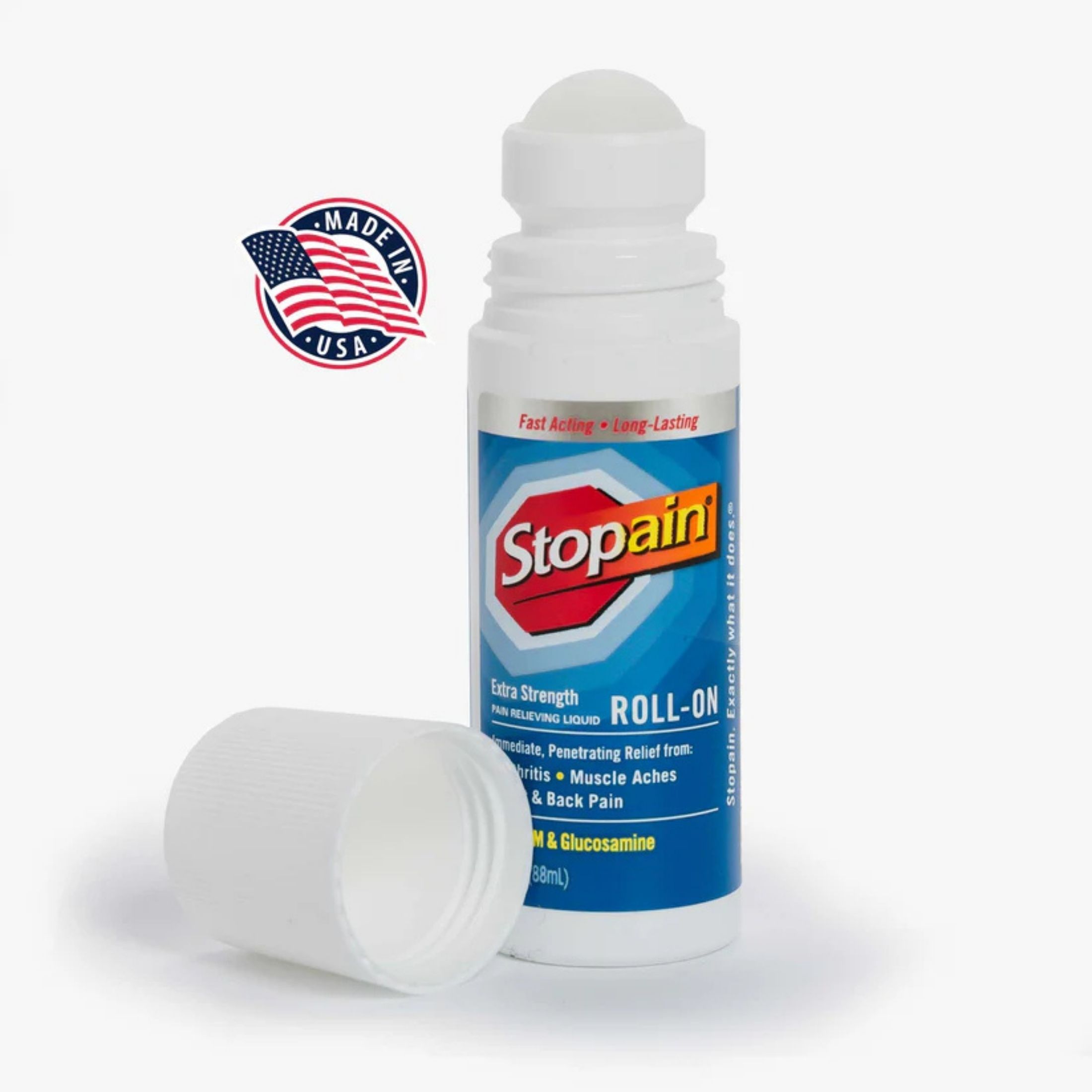 Stopain Extra Strength Pain Relief Roll-On, 3 Ounce