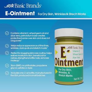 Basic Organics Vitamin E Natural Ointment 2 Oz