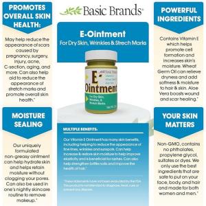 Basic Organics Vitamin E Natural Ointment 2 Oz