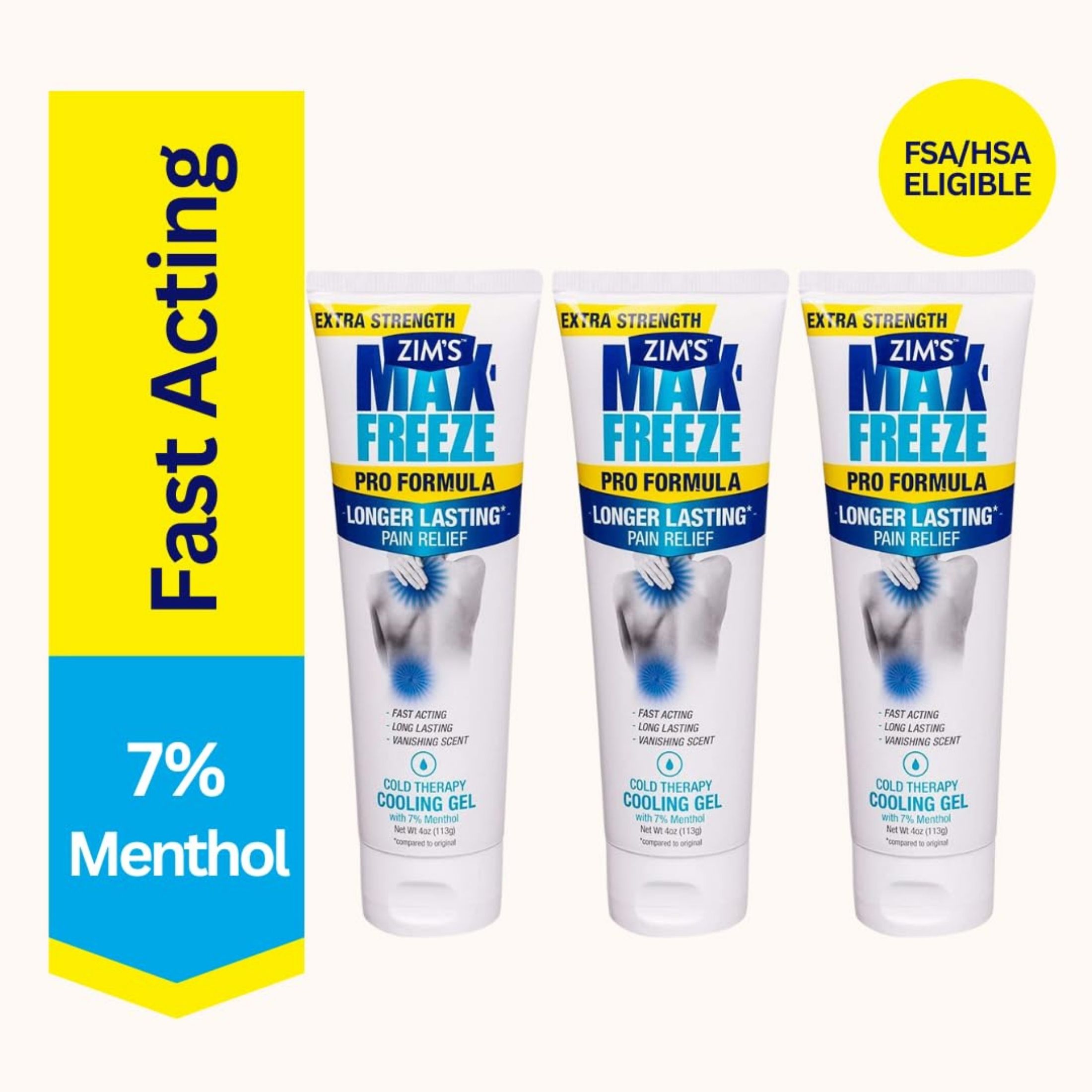 Zim's Max Freeze, Pain Relief, Extra Strength, Pro Formula, 4 Oz