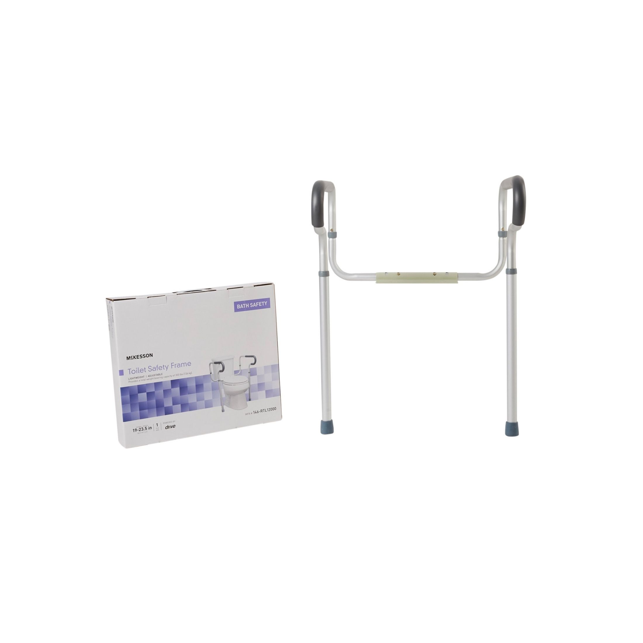 McKesson Toilet Safety Rail, Gray Aluminum MK