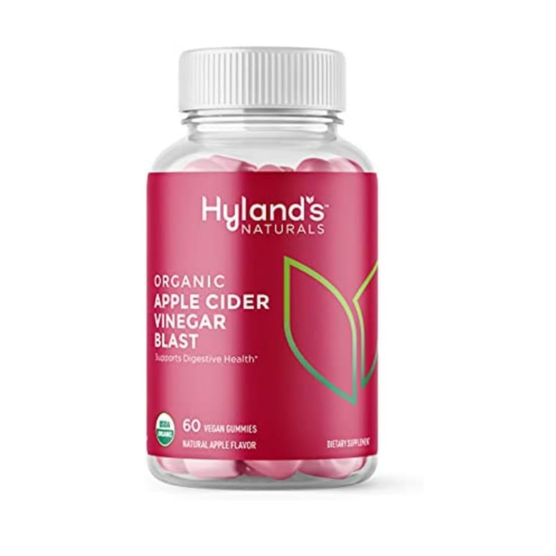 Hyland's Naturals, Organic Apple Cider Vinegar Blast Gummies, Natural Apple, 60 Vegan Gummies