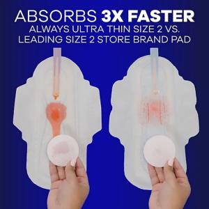 Always Ultra Thin Pads Size 4, Overnight With Wings