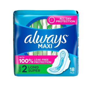 Always Maxi Flexi Wings Size 2 Long Super Soft Pads