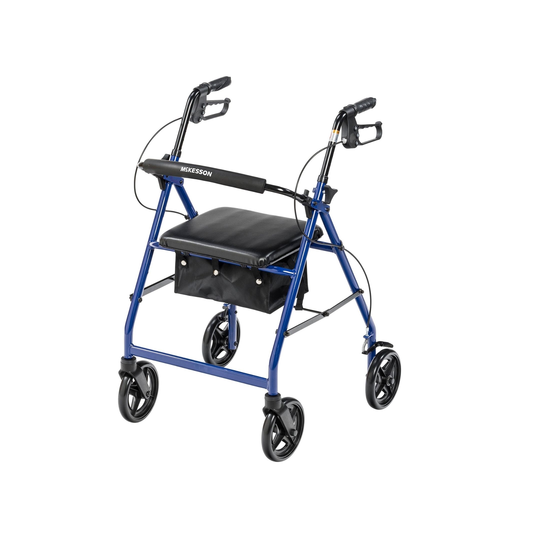 McKesson Rollator Adjustable Height Aluminum 33 To 38 Inch Handle Height 146-R728BL
