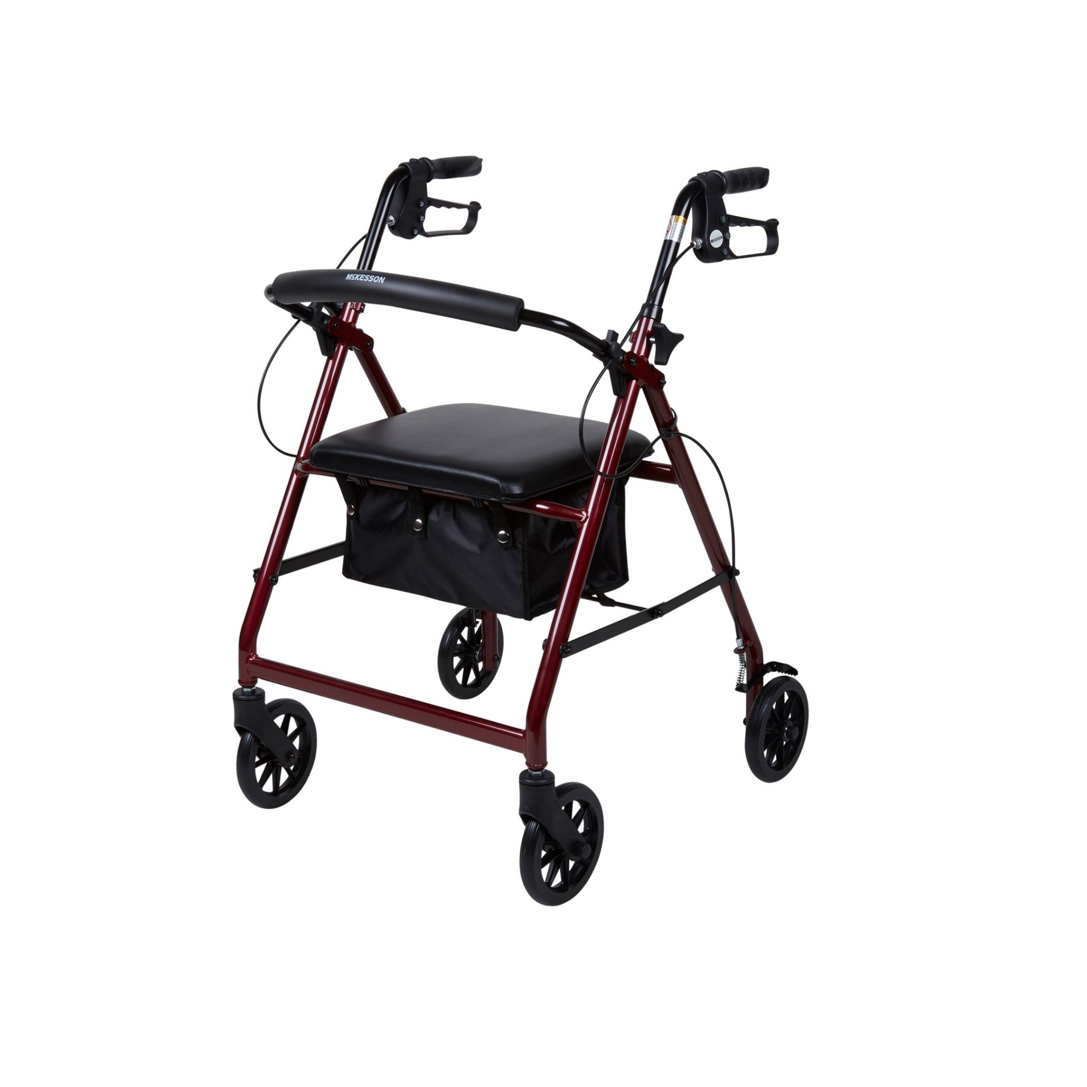 McKesson Red 4 Wheel Rollator, 1 Case