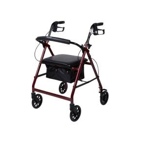 McKesson Red 4 Wheel Rollator, 1 Case
