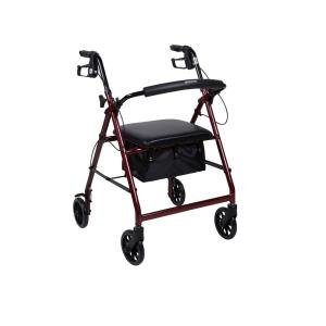 McKesson Red 4 Wheel Rollator, 1 Case
