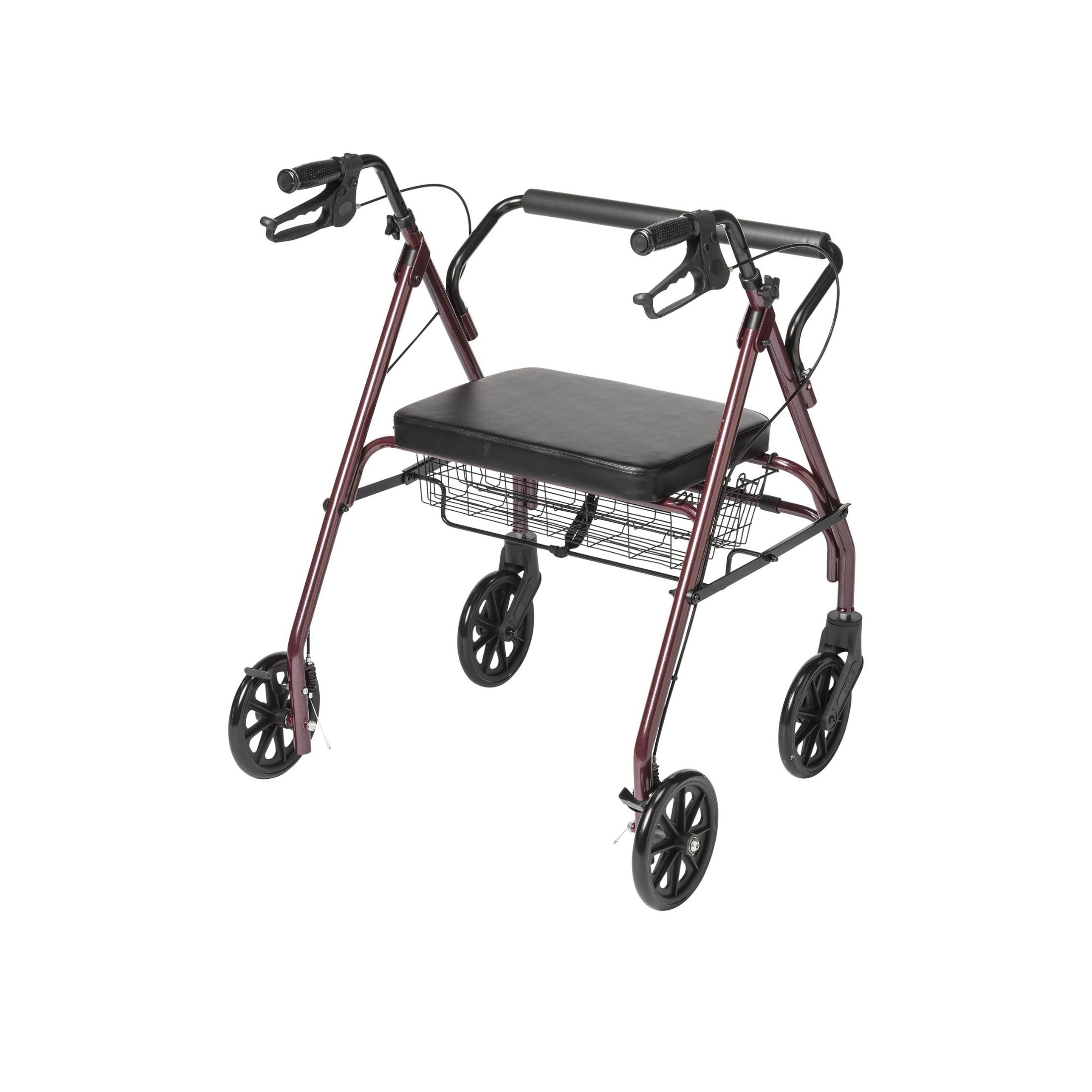 McKesson Bariatric Red Folding Steel Four-Wheel Rollator