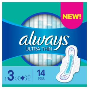 Always Pads, Flex Wings, Ultra Thin, Extra Long Super, Size 3