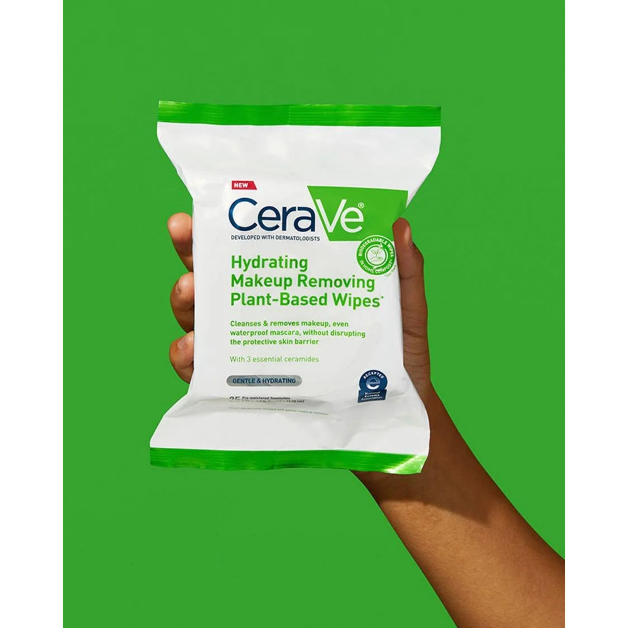 Loreal ACD Mass CeraVe Plant-Based Hydrateing Makeup Removing Wipes