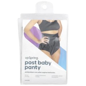 Upspring Post Baby Panty, High Waist, 1X/2X, Black, 1 Count 1X/2X