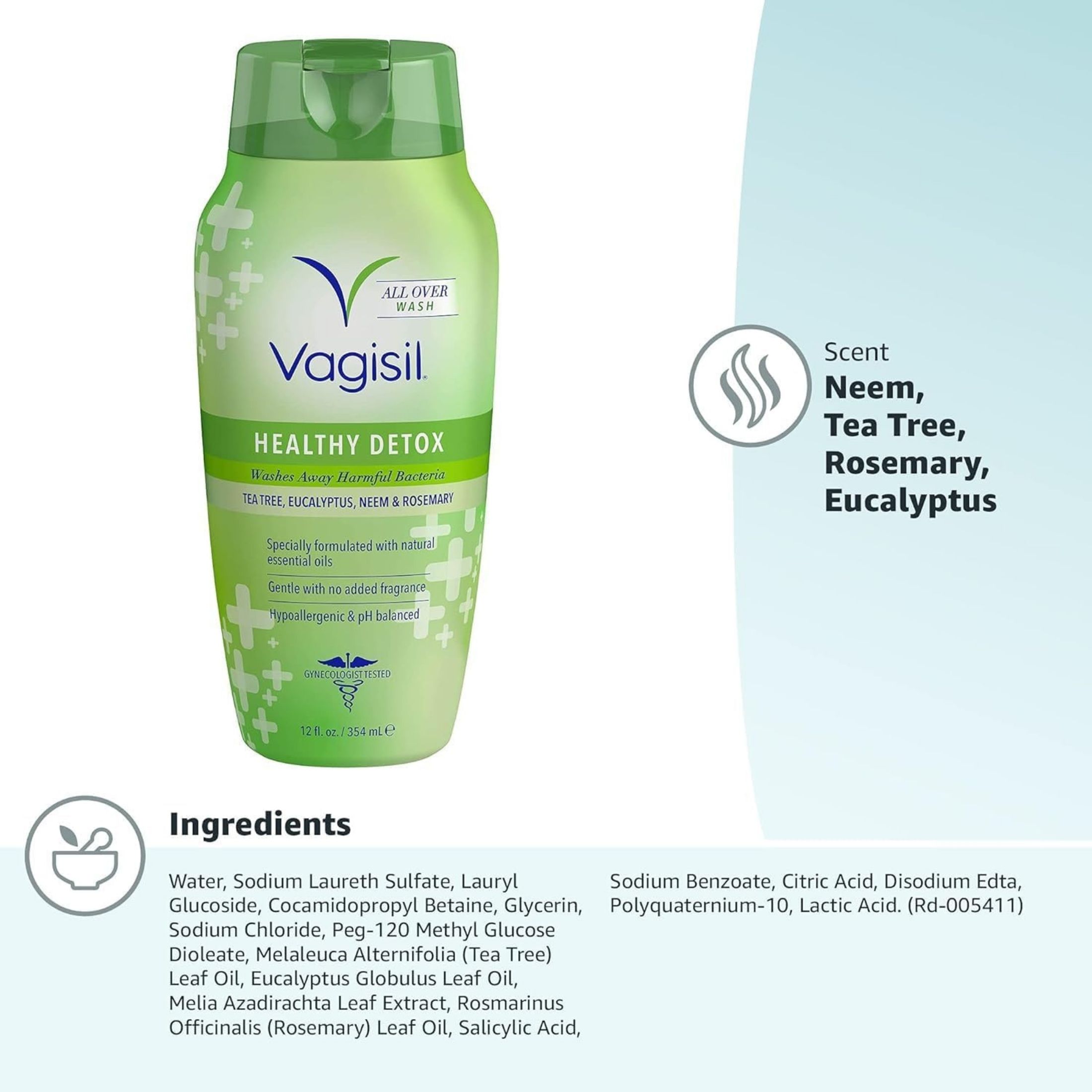 Vagisil Healthy Detox All Over Body Wash - 12oz/3pk