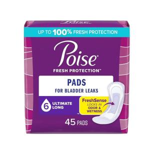 Poise Incontinence Pads, Ultimate Absorbency, Long