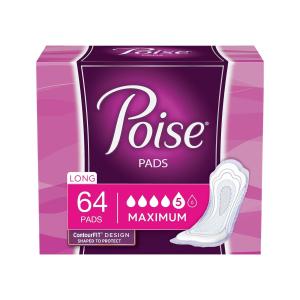 Poise Postpartum Long Incontinence Pads, Maximum Absorbency