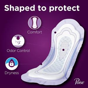 Poise Postpartum Long Incontinence Pads, Maximum Absorbency