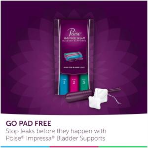 Poise Postpartum Long Incontinence Pads, Maximum Absorbency