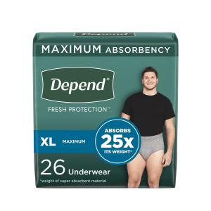 Depend Disposable Underwear Male X-Large