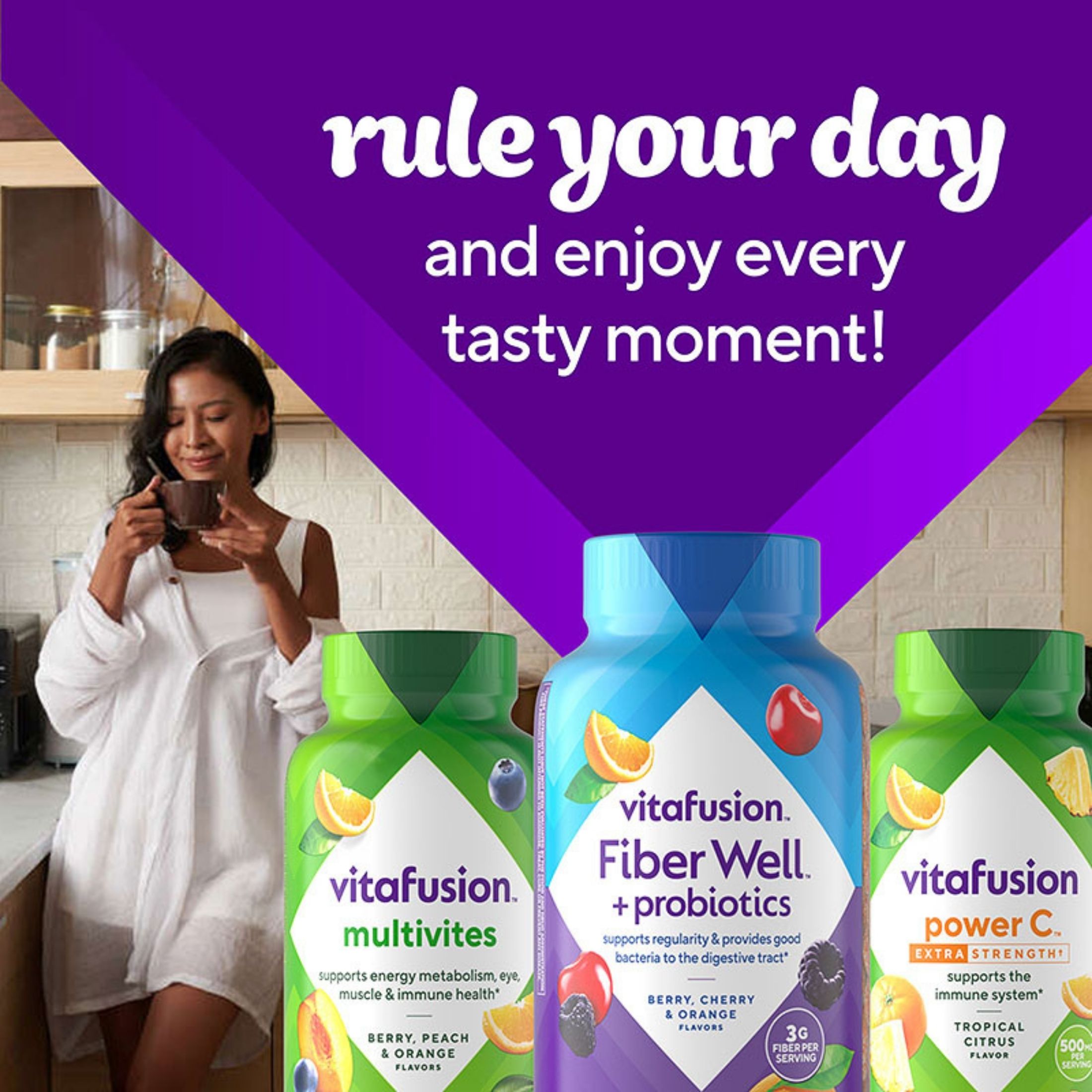 Vitafusion Fiber Well + Probiotics Gummies For Adults