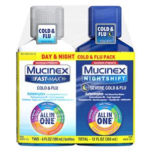 Mucinex Cold & Flu Pack, Day & Night, Maximum Strength